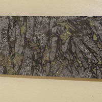 Example of strongly mineralized shingle breccia from Breccia Pipe #1 in primary zone at 43.8m in SDH17-018 with 17.95 g/t Au, 242 g/t Ag, and 2.49% Cu over a 1 m sample interval.